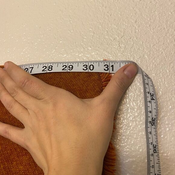 ZARA ACCESSORIES color blocked fall Orange Gold copper Oversized Scarf 31x78” - Picture 6 of 12